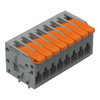 Leiterplattenklemme Hebel 1,5 mm² grau