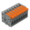 Leiterplattenklemme Hebel 1,5 mm² grau