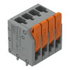 Leiterplattenklemme Hebel 1,5 mm² grau