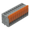 Leiterplattenklemme Hebel 1,5 mm² grau