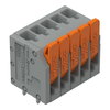 Leiterplattenklemme Hebel 1,5 mm² grau