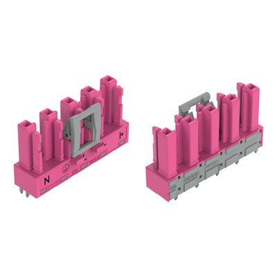 Buchse für Leiterplatten gerade 5-polig pink
