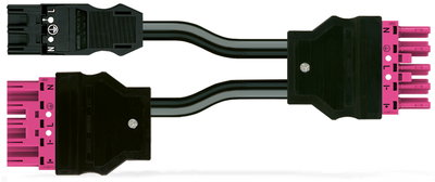 Konfektionierte Y-Leitung Eca 2 x Stecker / Buchse