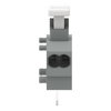 Anreihbare 2-Leiter-Leiterplattenklemme Drücker 0,75 mm² grau