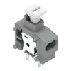 Anreihbare 2-Leiter-Leiterplattenklemme Drücker 0,75 mm² lichtgrau