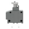 Anreihbare 2-Leiter-Leiterplattenklemme Drücker 0,75 mm² grau
