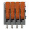 Leiterplattenklemme Hebel 1,5 mm² grau
