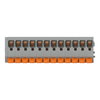 Leiterplattenklemme Hebel 1,5 mm² grau