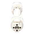 Konfektionierte Verbindungsleitung Eca Buchse Stecker weiß