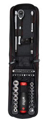 Wiha Steckschlüssel- und Bit Set 1/4" 41-tlg. inkl. Funktionstasche mit Gürtelclip (44684)