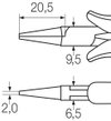 Wiha Rundzange Professional ESD runde, kurze Backen 120 mm, 4 3/4" (26804)