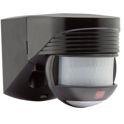 Motion Detector 200° Wall mounting black IP54 12m 1Channel