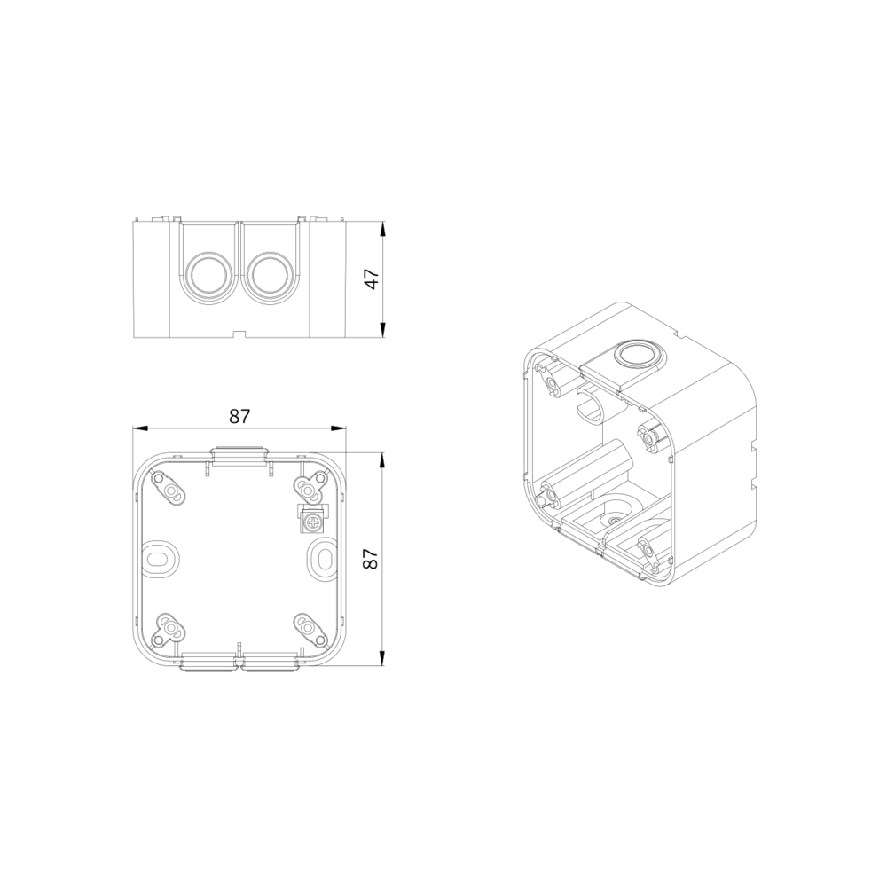Accessory Surface mounting socket Indoor 180 pure white – Image 2 of 2
