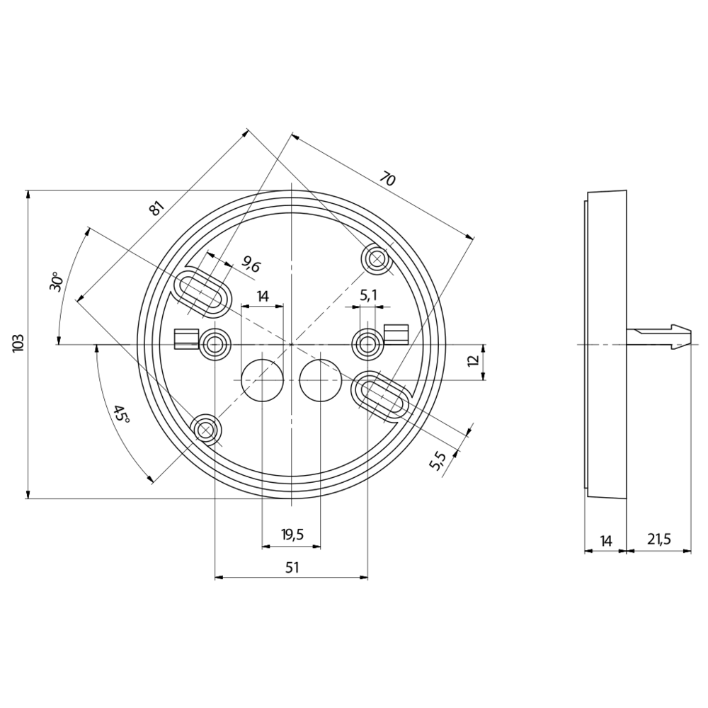 Accessory SM socket IP54 for PD2- / PD4-SM – Image 2 of 2