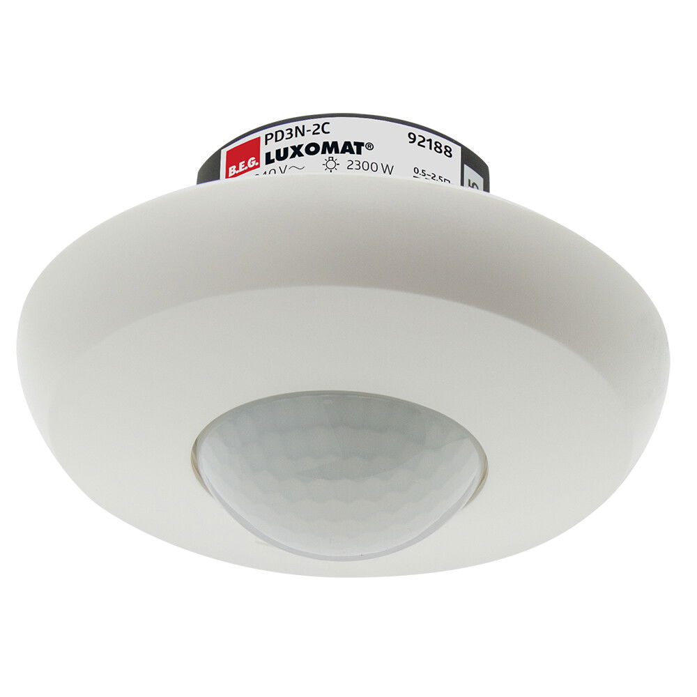Motion Detector Ceiling mounting 360° FM white IP20 10m 2Channel