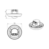 Motion Detector Ceiling mounting 360° FM white IP20 10m 2Channel