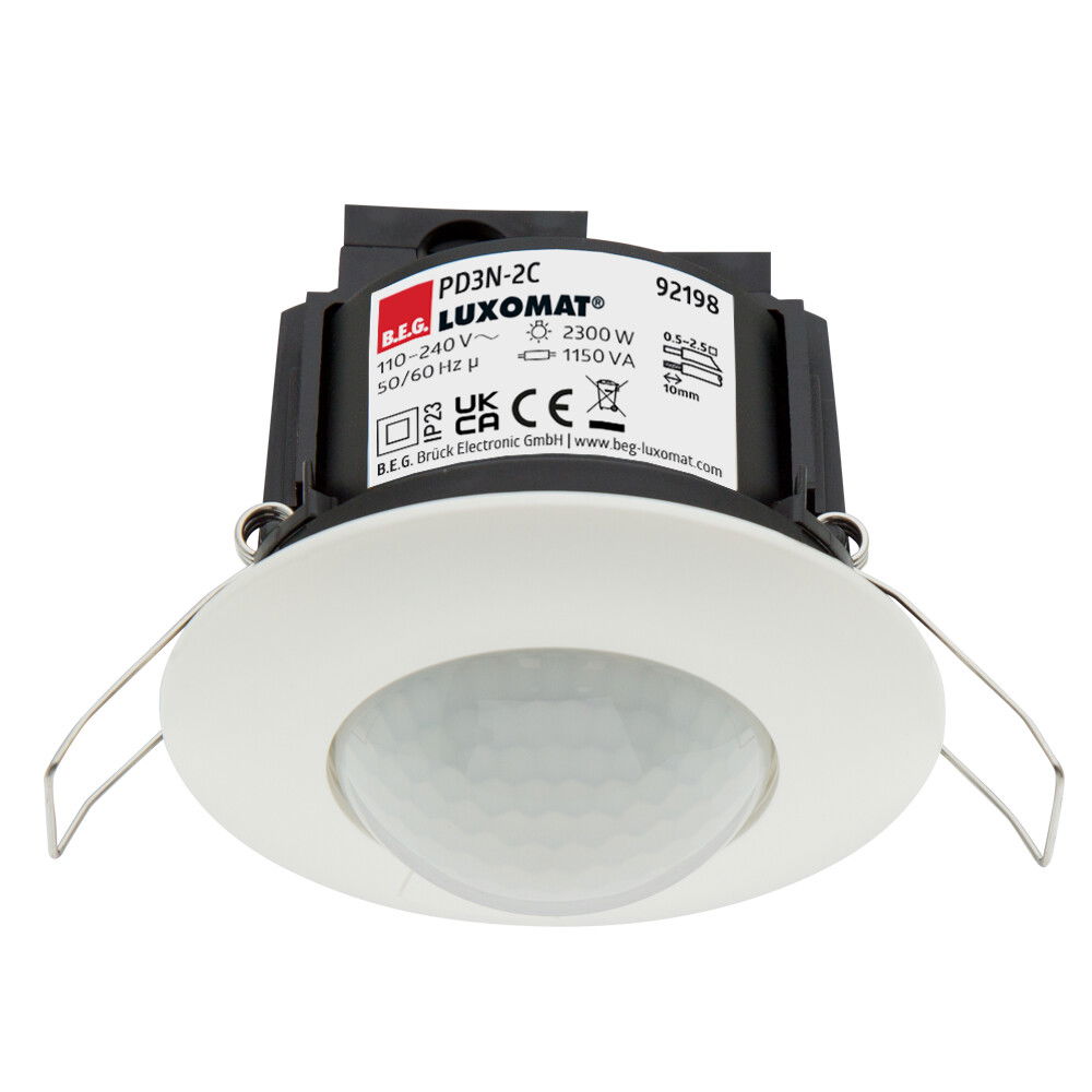 Motion Detector Ceiling mounting 360° FC white IP23 10m 2Channel