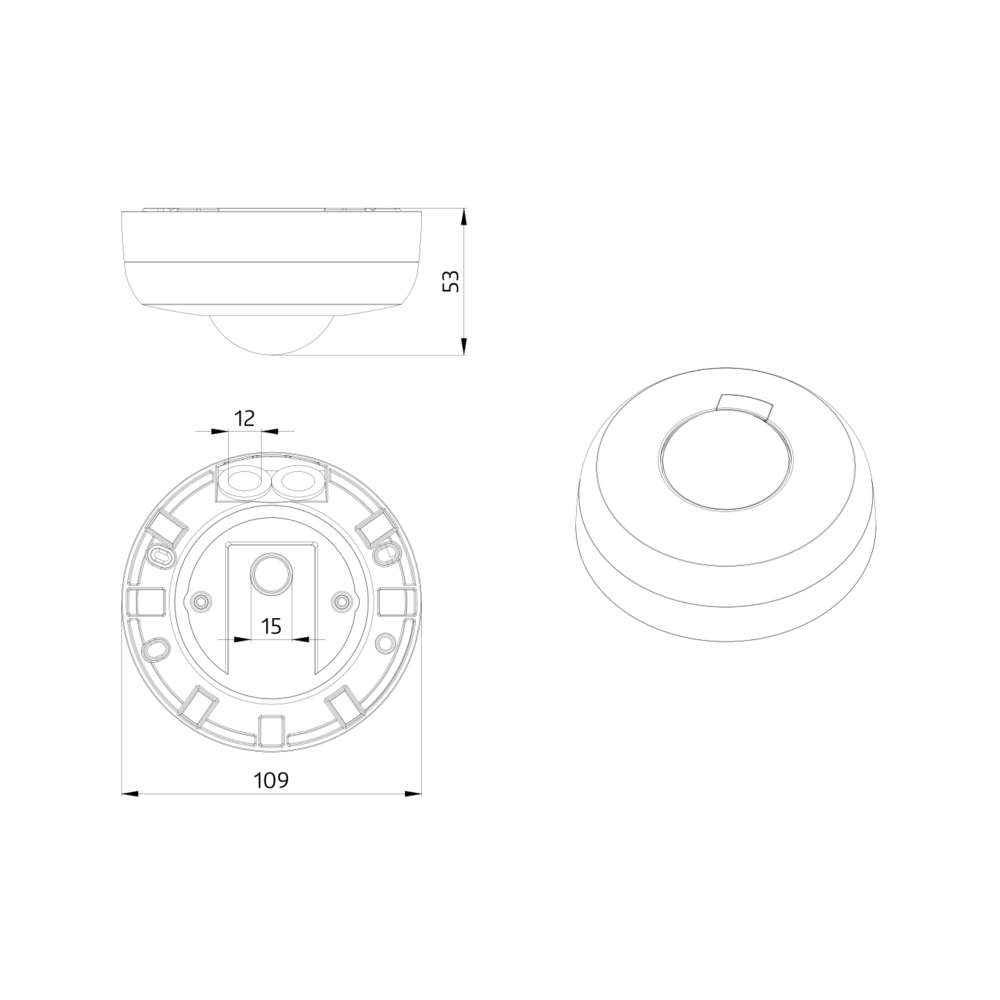 Motion Detector Mic. Ceiling mounting 360° SM white IP44 10m 1Channel – Image 2 of 4