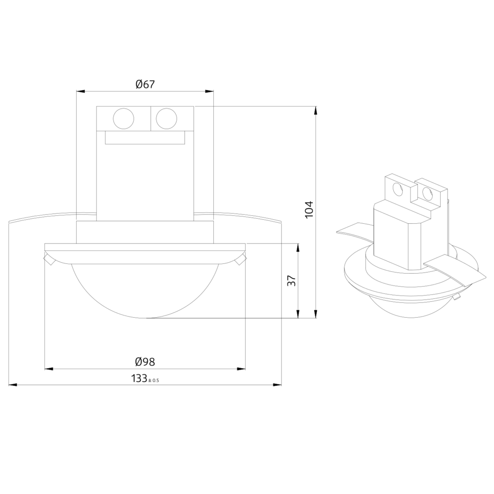 Occupancy detector DUO 360° FC white IP20 DALI 24m 2Channel – Image 2 of 4