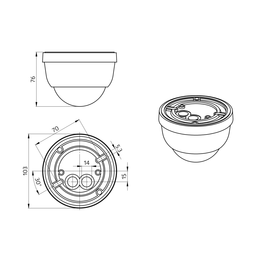 Slave device corridors 360° SM white IP54 40m 1Channel – Image 2 of 4