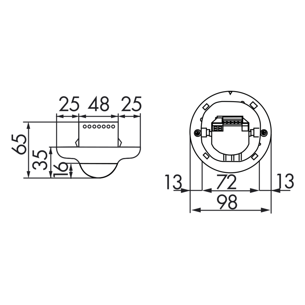 Occupancy detector 1C 360° FM white IP20 10m 1Channel – Image 2 of 4