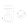 Occupancy detector 2xDALI, 1C 360° SM white IP20 DALI 24m 3Channel