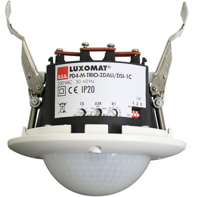 Occupancy detector 2xDALI, 1C 360° FC white IP20 DALI 24m 3Channel