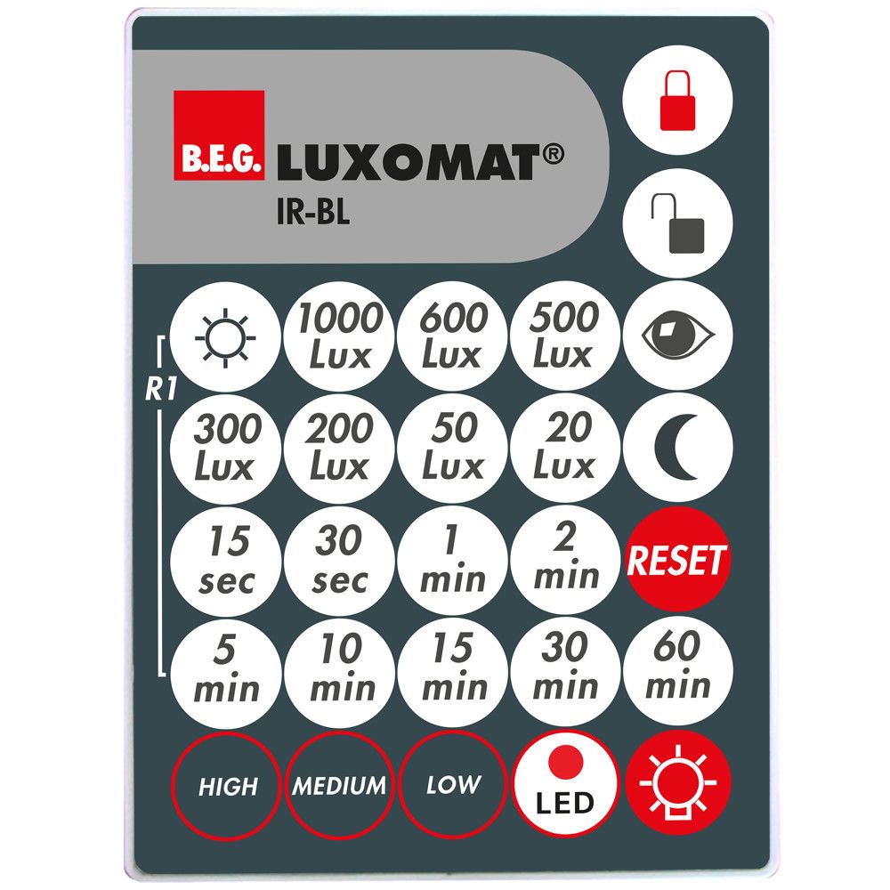 IR remote control BL Wall mounting -