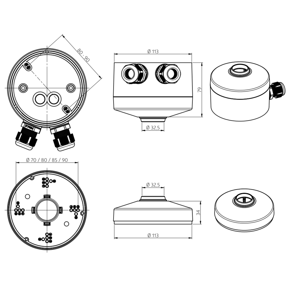 Accessory Pendulum mounting set PD2/3/4 SM white – Image 2 of 2