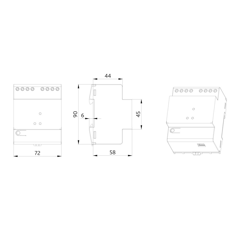 Charger DIN-rail (TH35 EN . white IP20 DALI-LINK – Image 2 of 3