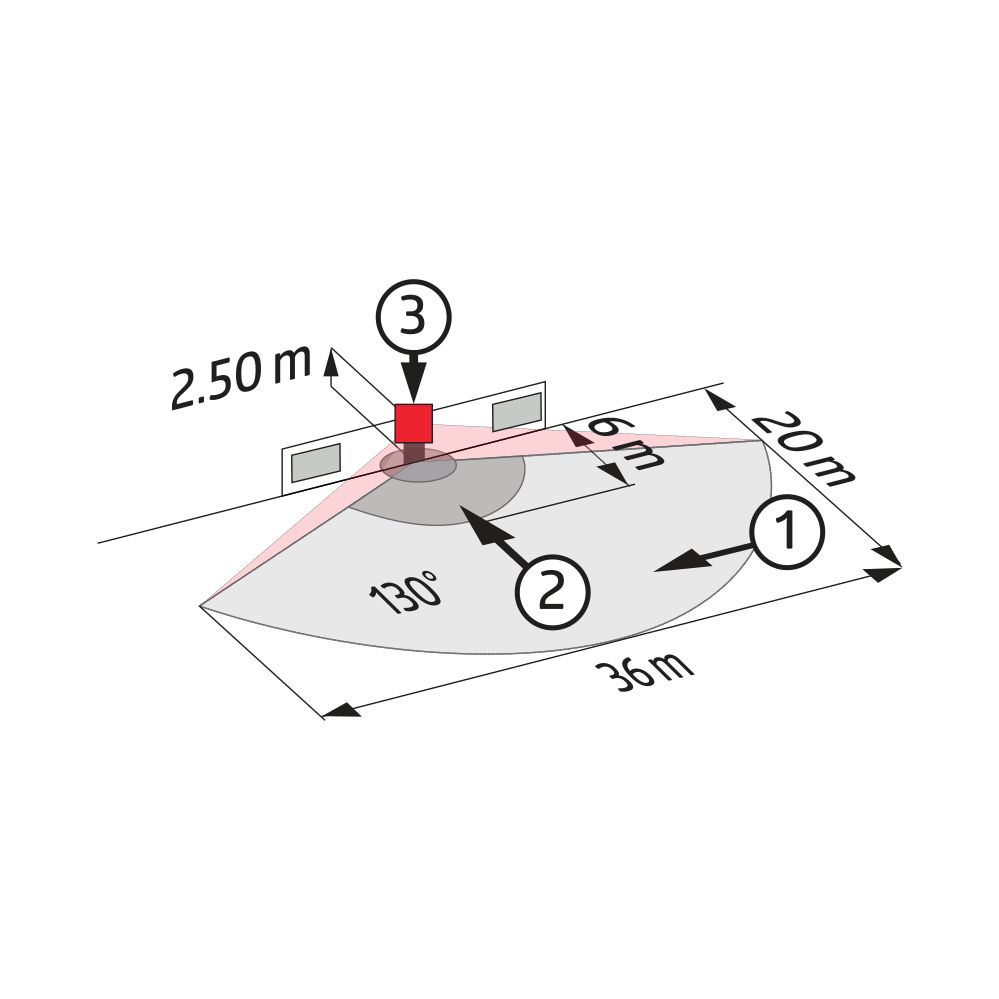 Motion Detector 130° Wall-, ceiling- an. brown IP54 20m 1Channel – Image 3 of 4