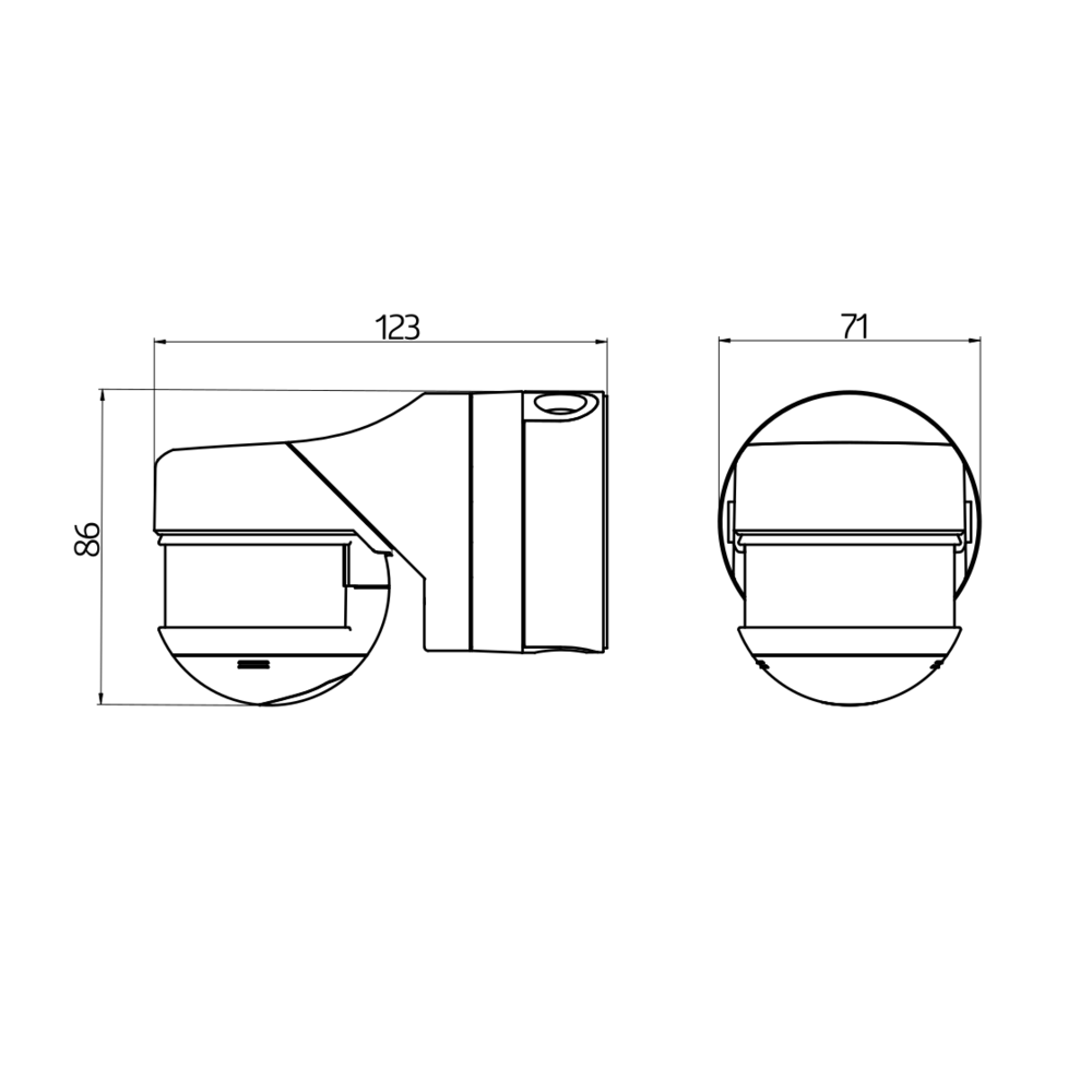 Motion Detector 230° Wall-, ceiling- an. white IP54 20m 1Channel – Image 2 of 4