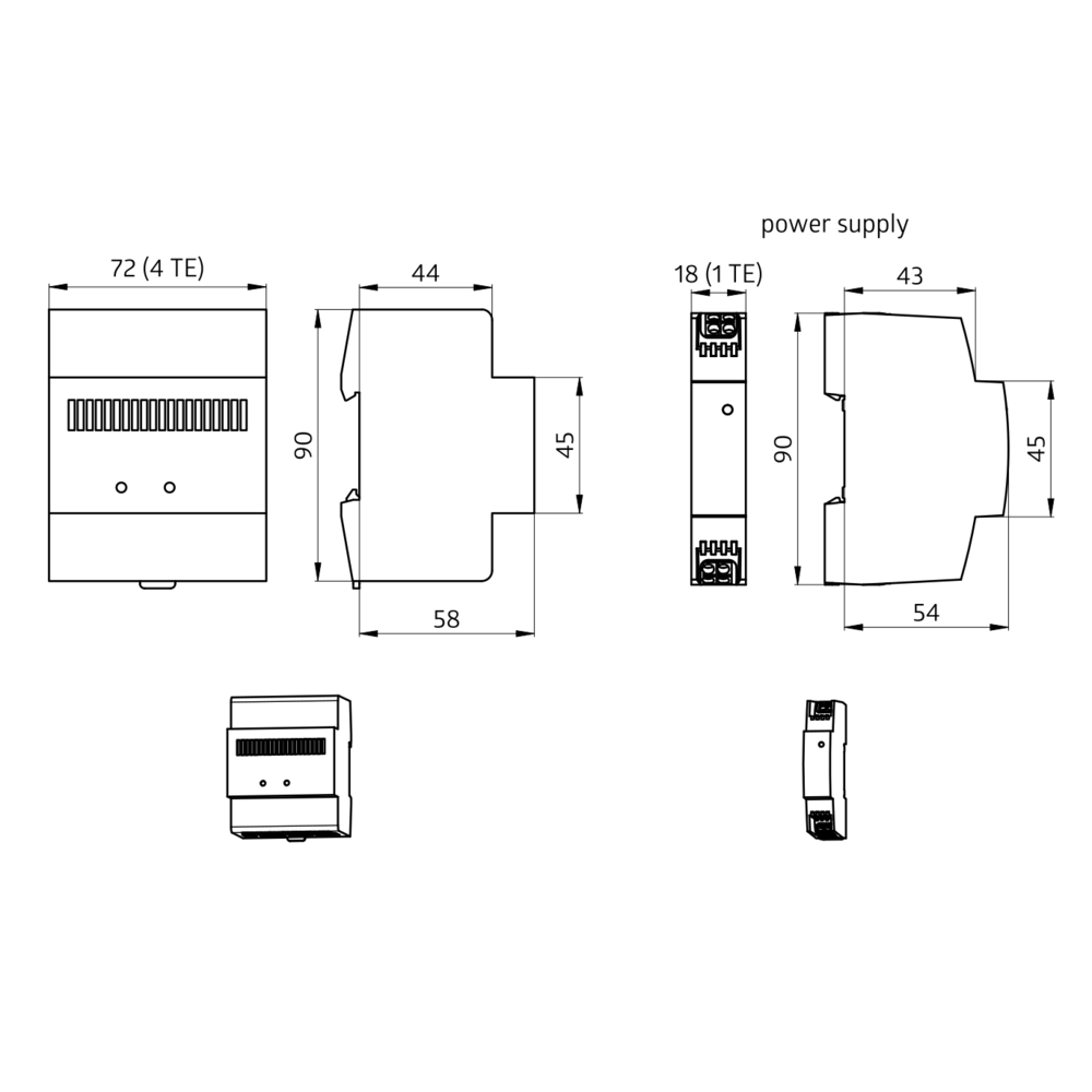 Visualization / application controller KNX DIN-rail (TH35 EN . - IP20 – Image 2 of 3