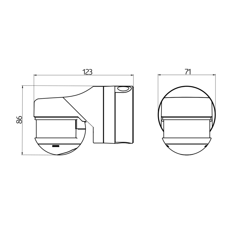 Motion Detector 230° Wall-, ceiling- an. silver IP54 20m 1Channel – Image 2 of 4