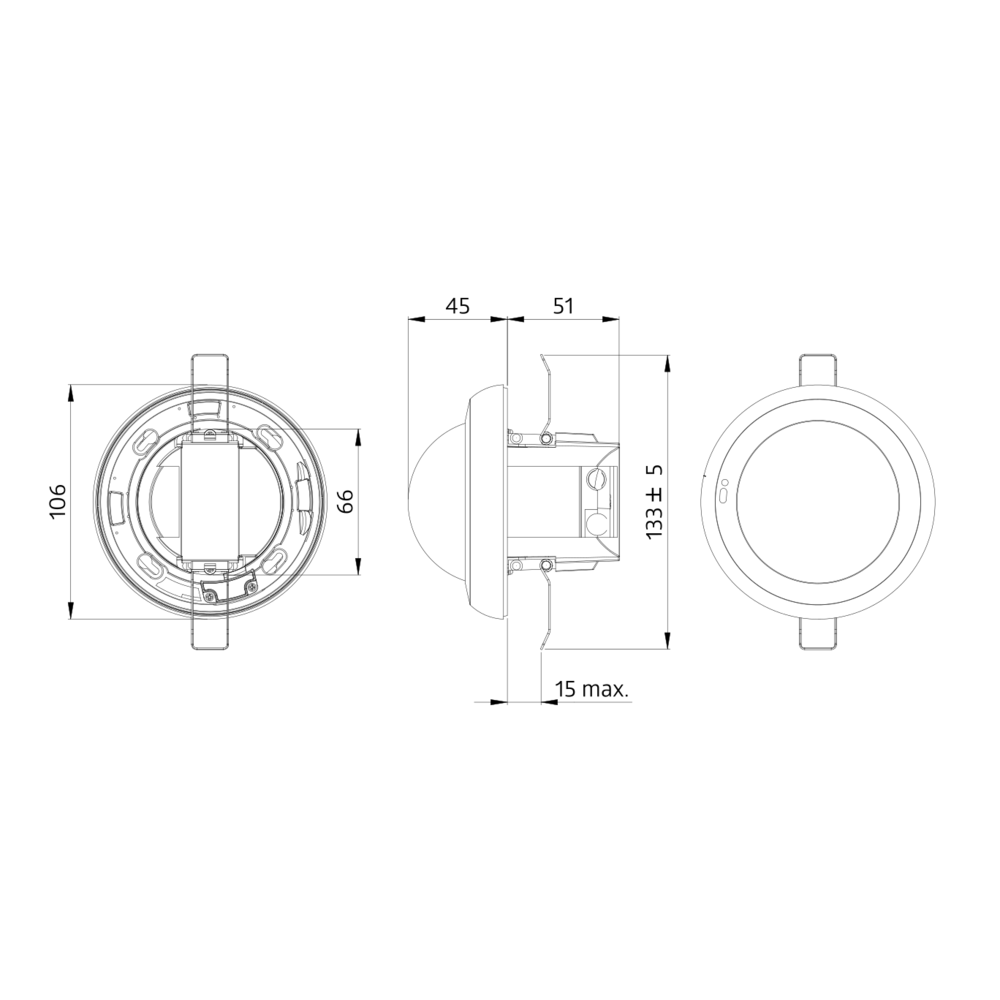 Occupancy detector 1C 360° FC white IP20 DALI 24m 2Channel – Image 2 of 4