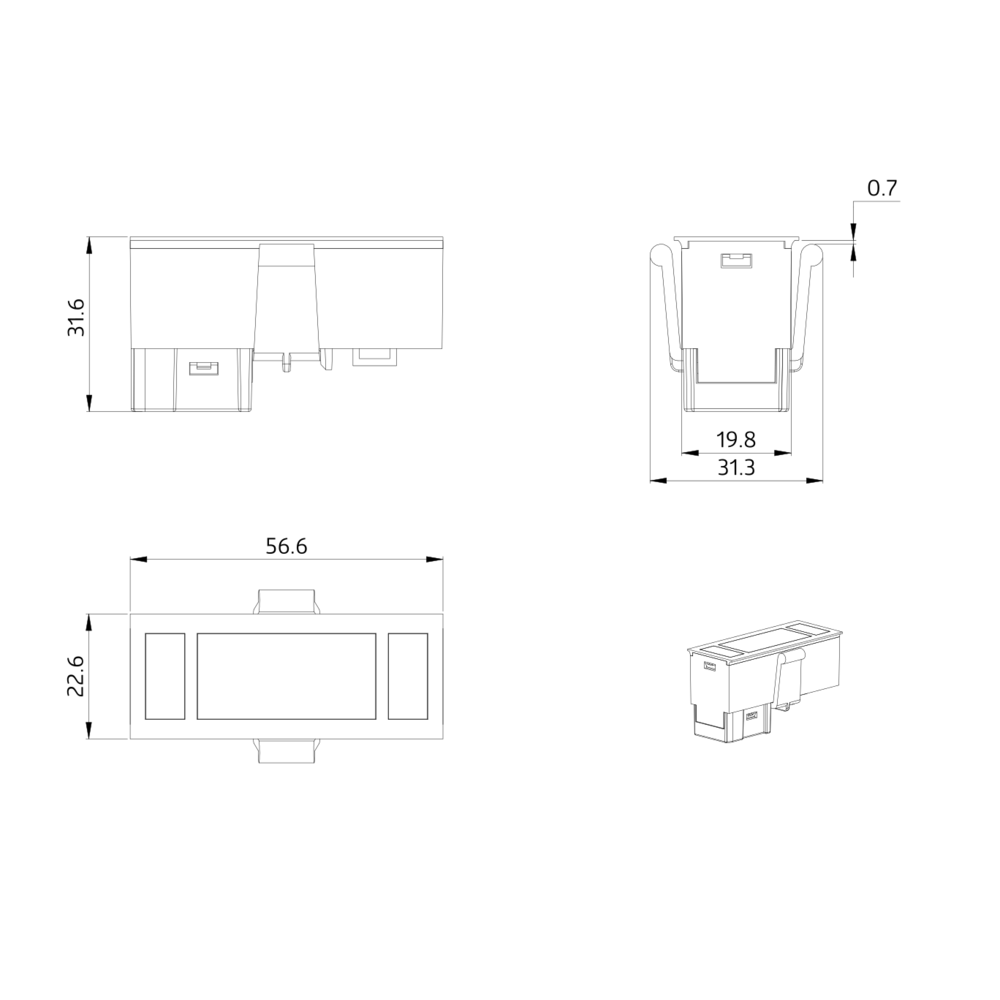 Occupancy detector Clip 360° white IP20 KNX Secure 12m 4Channel – Image 2 of 4