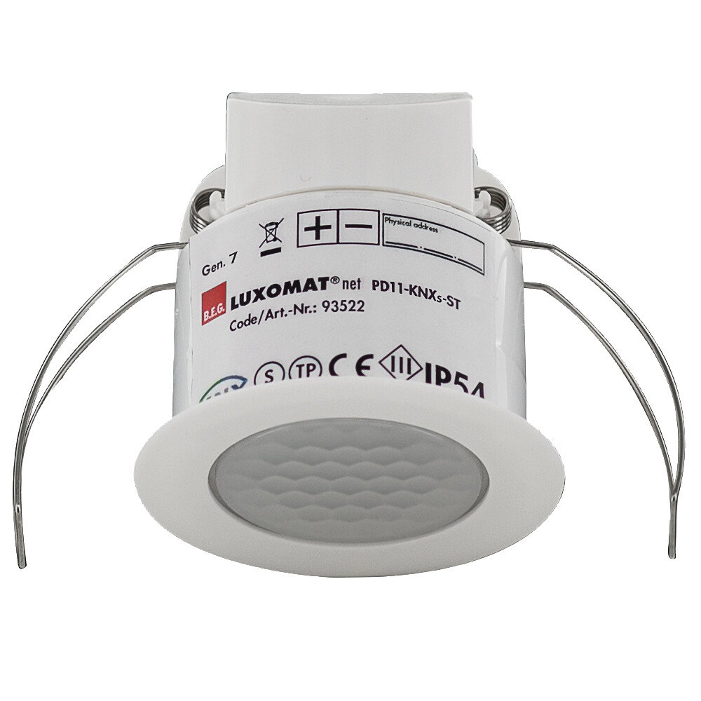 Occupancy detector FLAT-ST 360° FC white IP54 KNX Secure 9m
