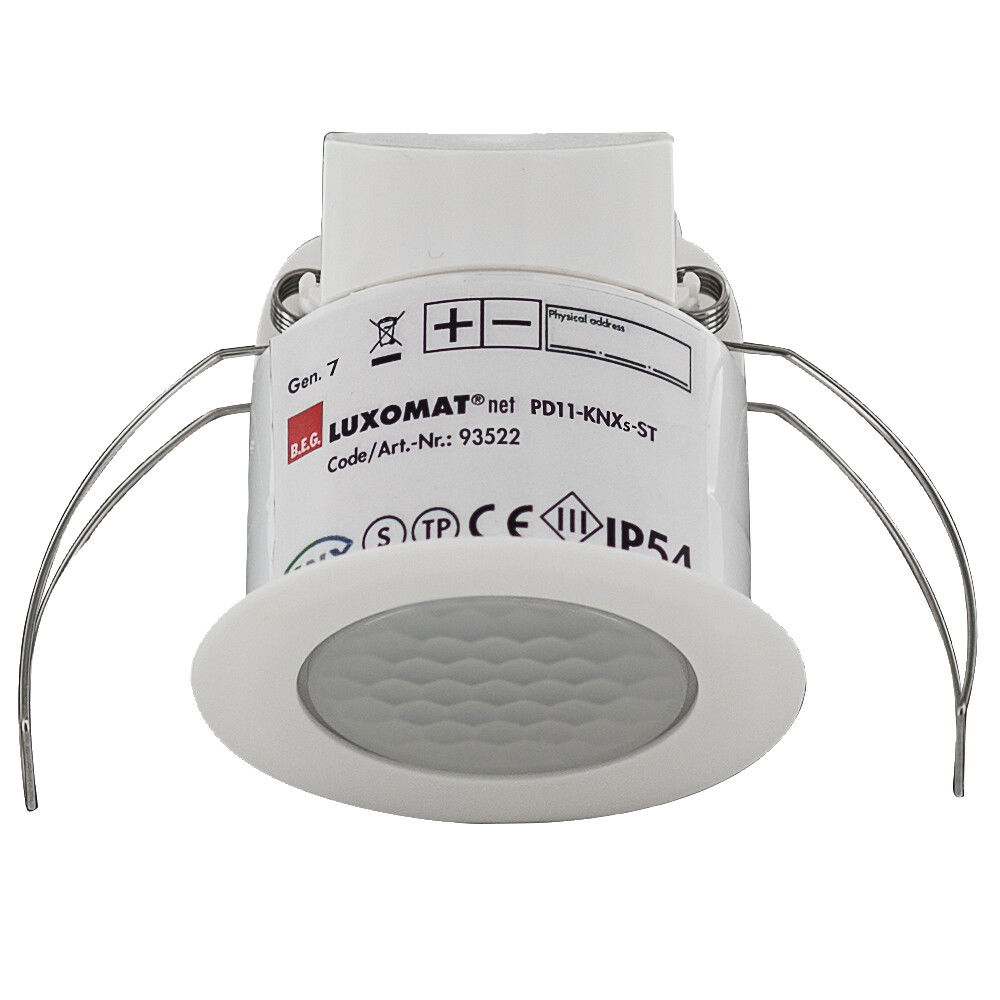 Occupancy detector FLAT-ST 360° FC white IP54 KNX Secure 9m