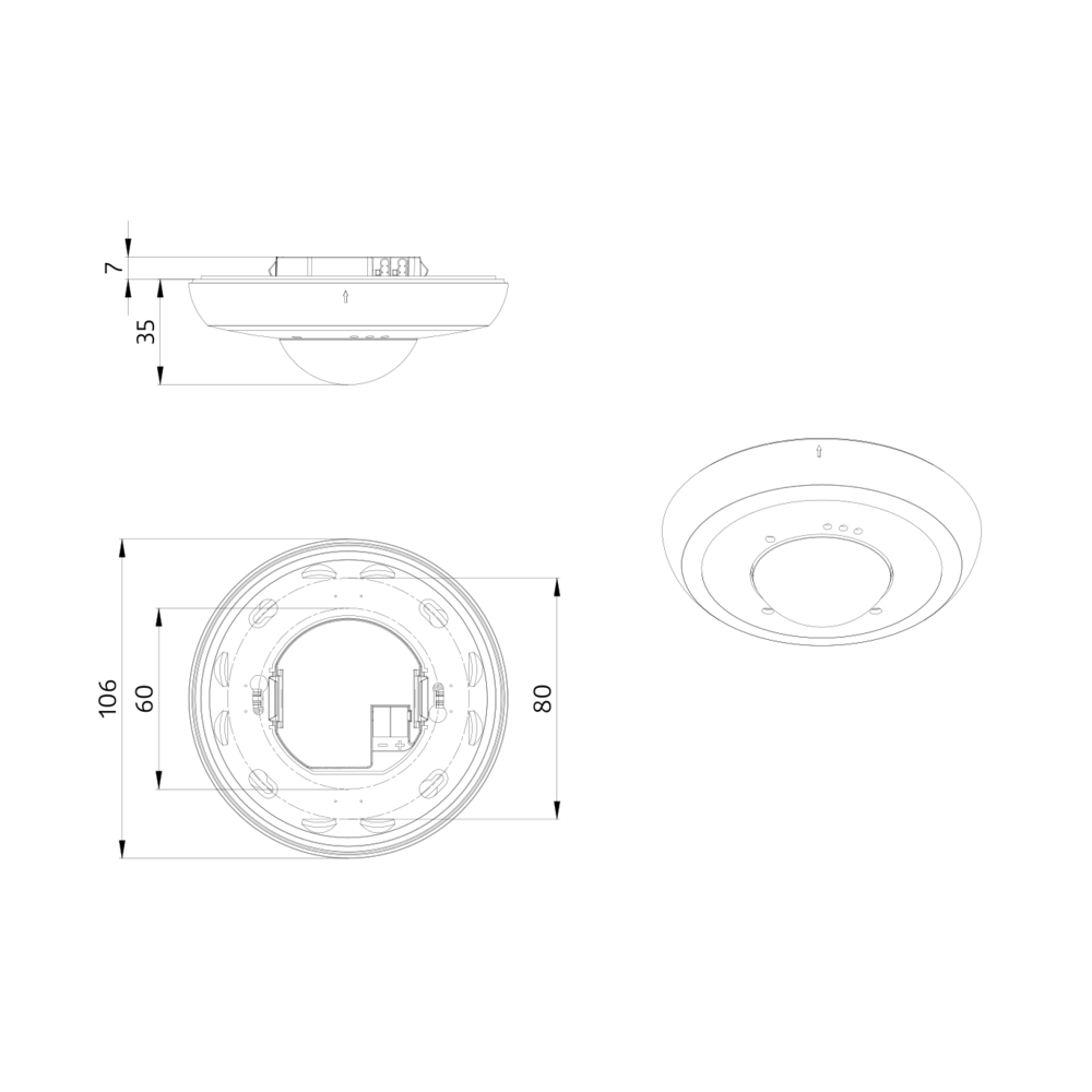 Occupancy detector OCCULOG-DX 360° FM white IP20 KNX Secure 10m 4Cha. – Image 2 of 4
