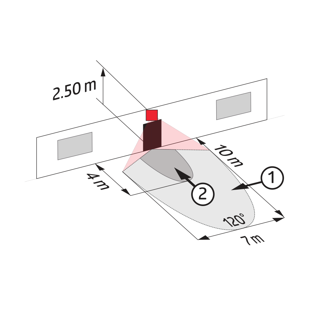 Multi-sensor 120° white IP44 DALI-2 10m – Image 3 of 4