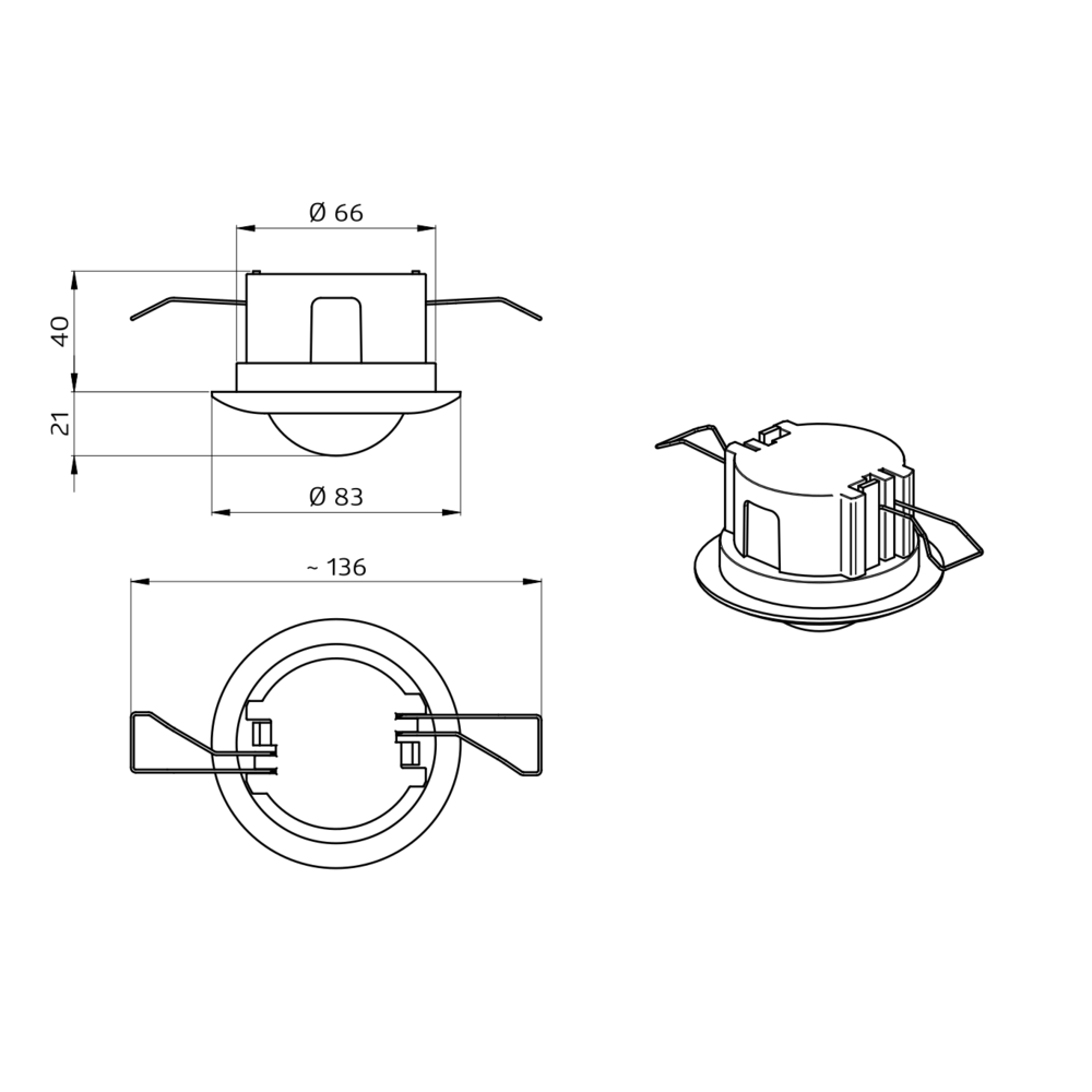 Multi-sensor 360° FC white IP20 DALI-2 10m – Image 2 of 4