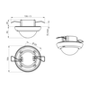 Multi-sensor 360° white IP20 DALI-2 24m