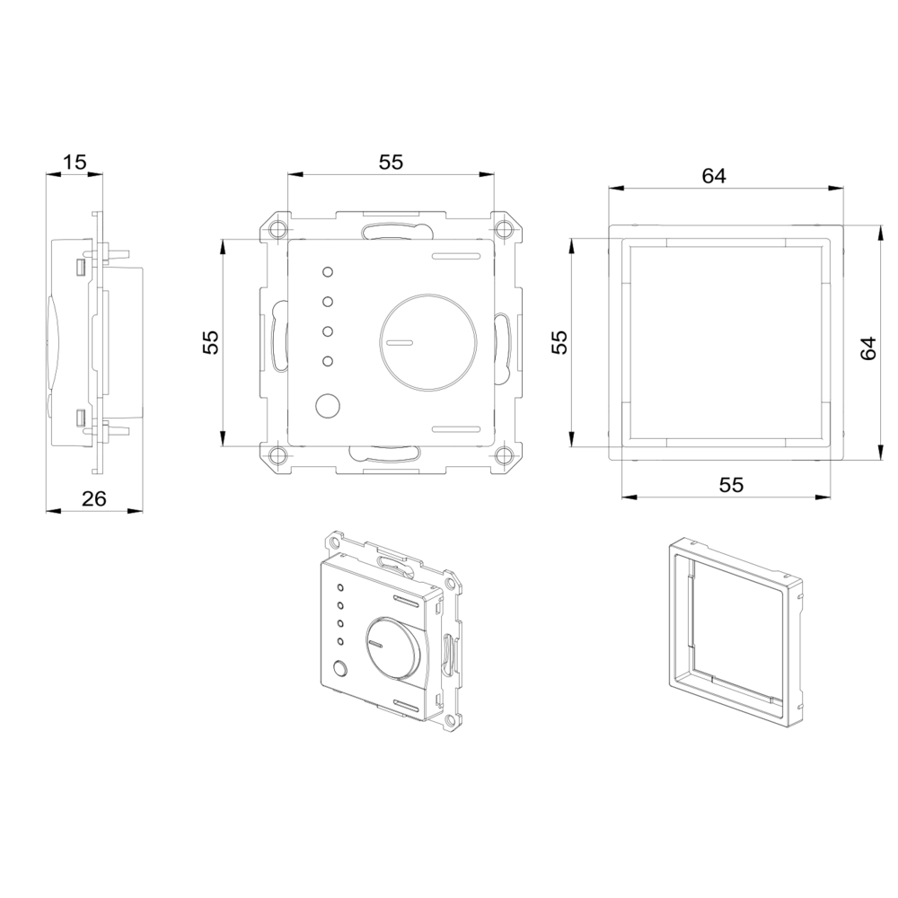 Temperature controller FM white IP20 KNX – Image 2 of 3