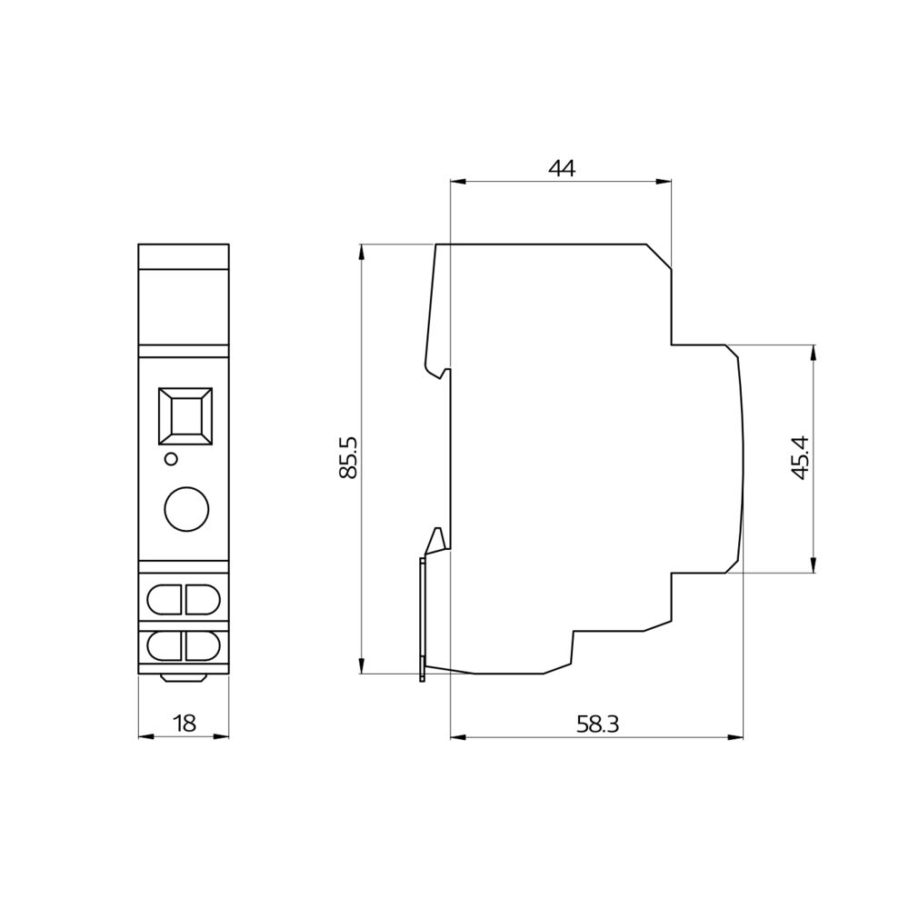 Relay module DIN-rail (TH35 EN . white IP20 DALI-LINK – Image 2 of 3