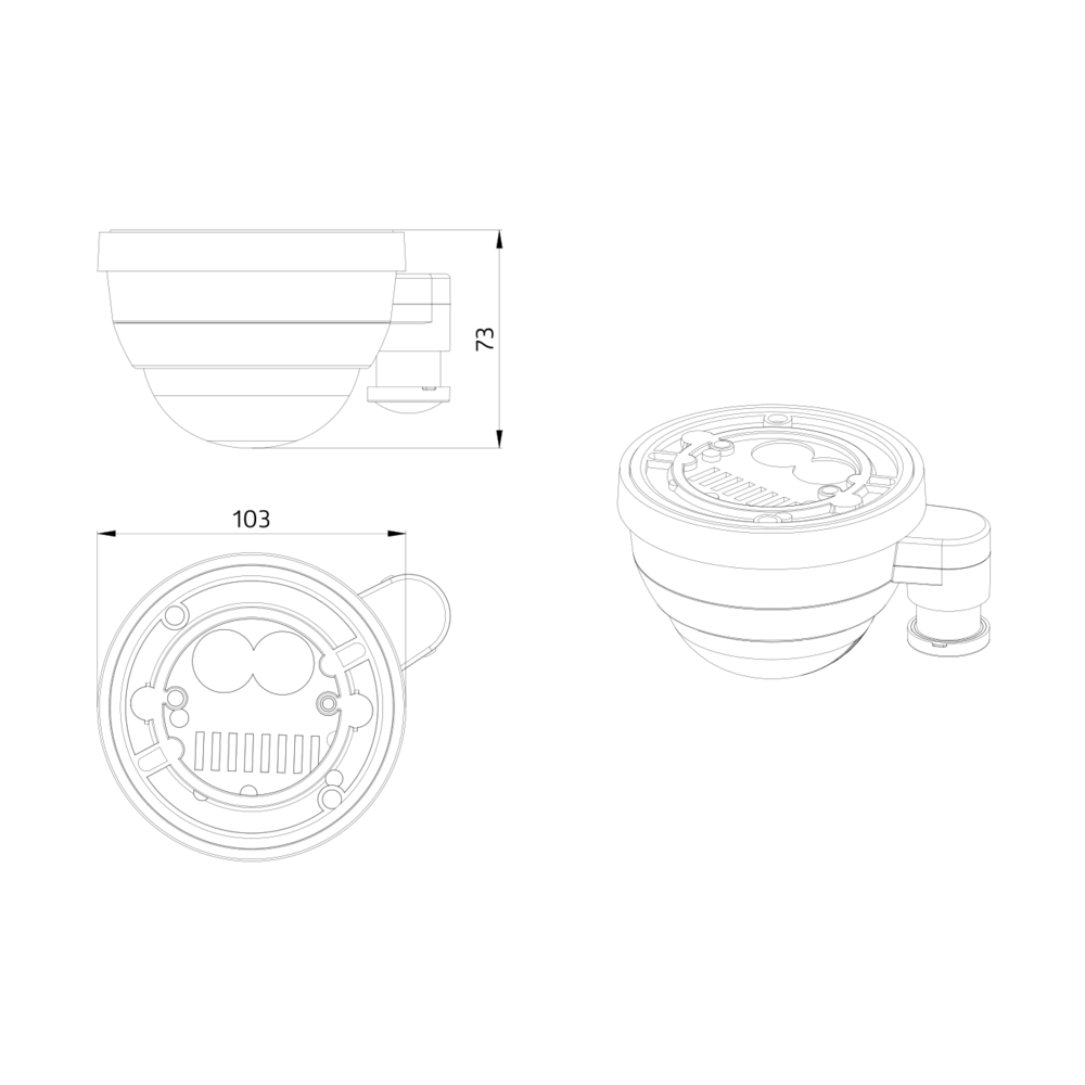 Occupancy detector GH 360° SM white IP54 DALI-LINK 30m – Image 2 of 4