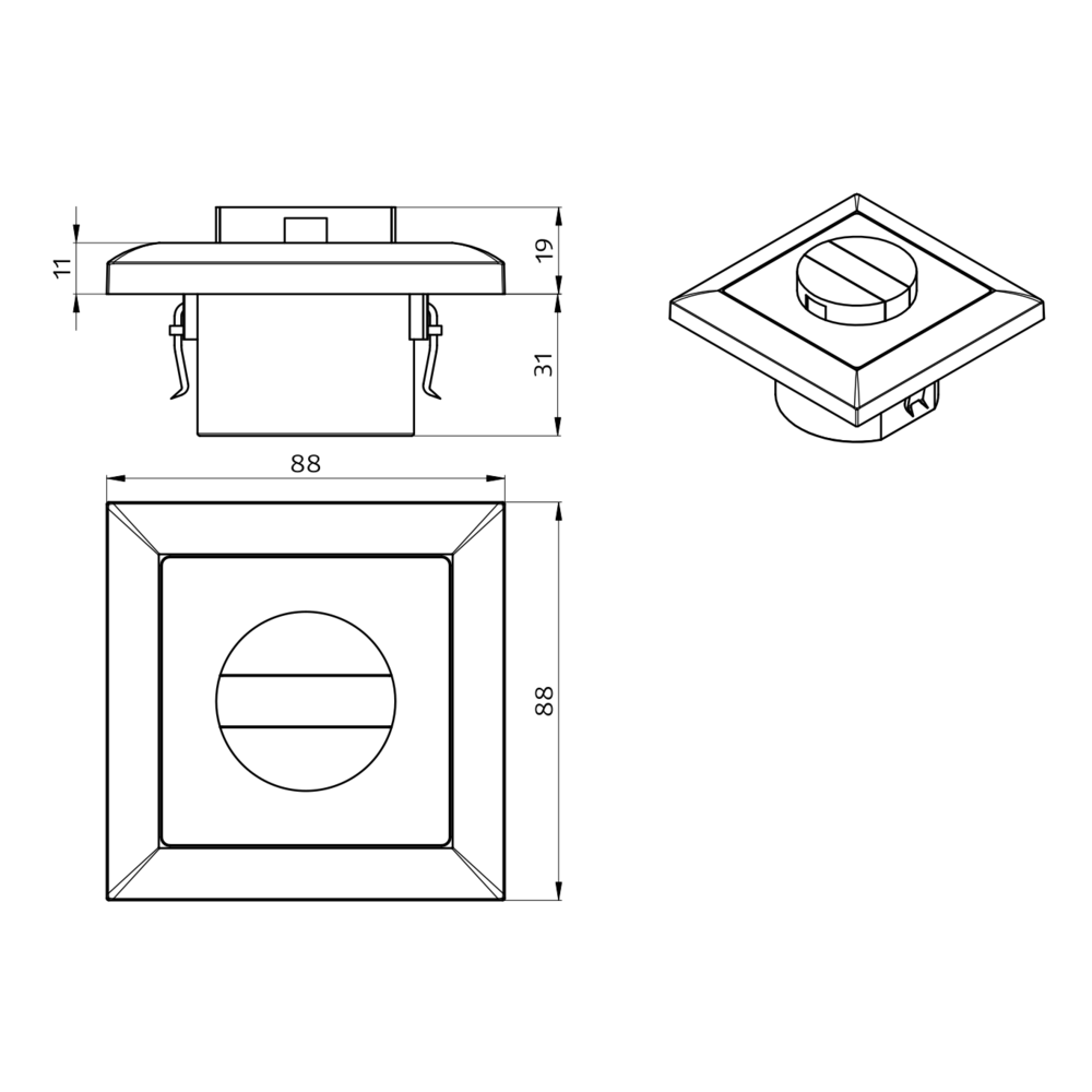 Wall switch 120° FM pure white IP20 8m 1Channel – Image 2 of 4