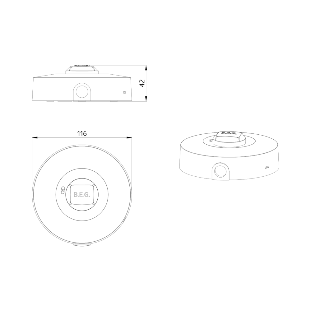 HF detector 360° SM white IP20 16m 1Channel – Image 2 of 4
