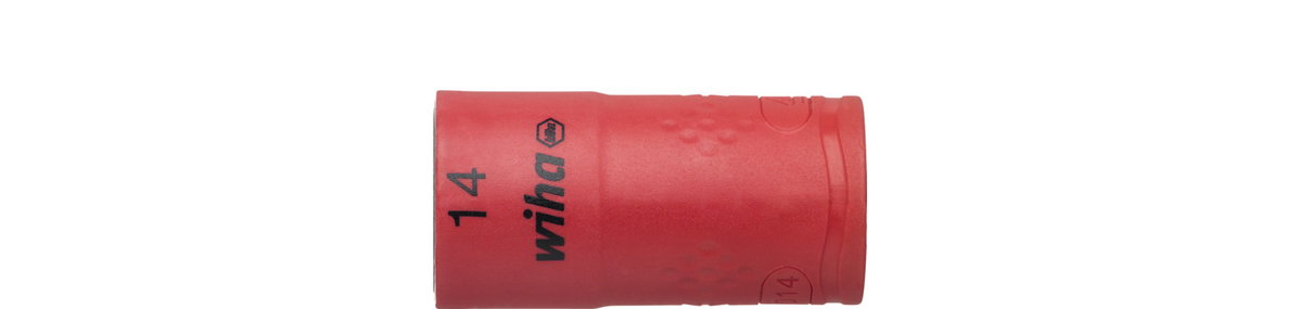 Wiha Insulated nut driver insert 3/8" hexagon head 14.0 mm x 45 mm (43070)