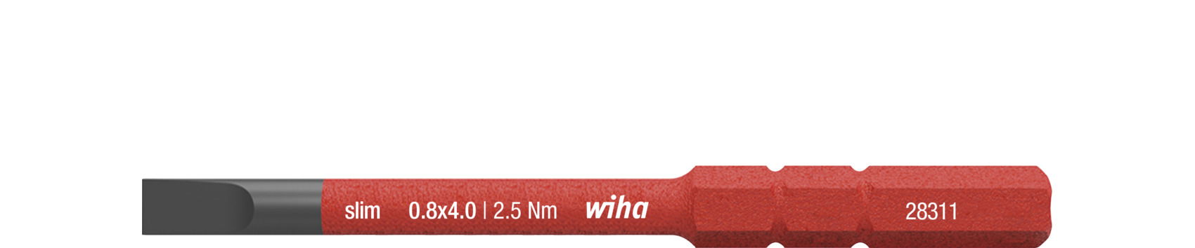 Wiha slimBit electric bit Slotted 4.0 mm x 75 mm (34580)