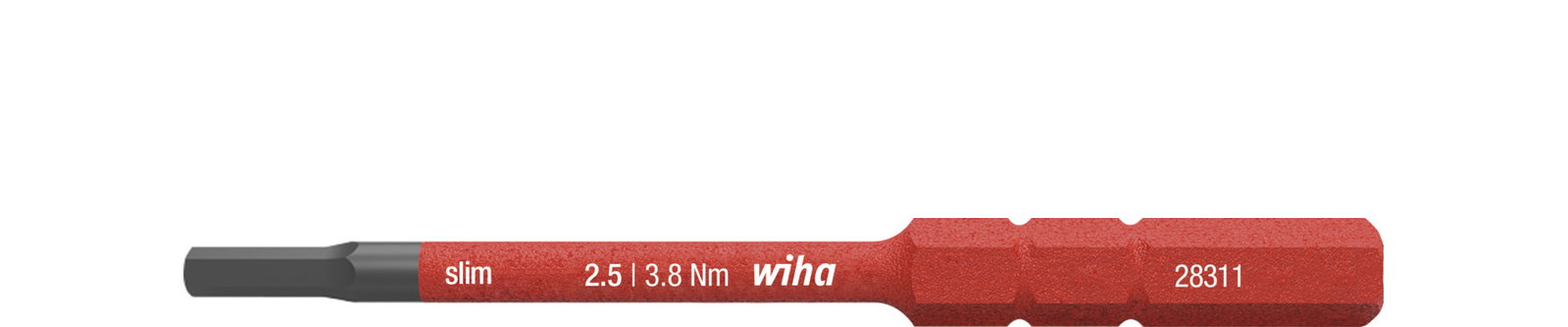Wiha slimBit electric bit Hex 2.5 mm x 75 mm (37224)